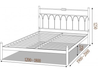 Ліжко Тіффані металеве Метал-Дизайн
