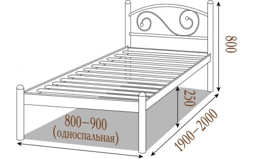 Ліжко Вероніка металеве Метал-Дизайн