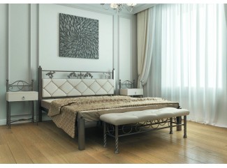 Ліжко Стелла металеве з м'яким узголівьям Метал-Дизайн