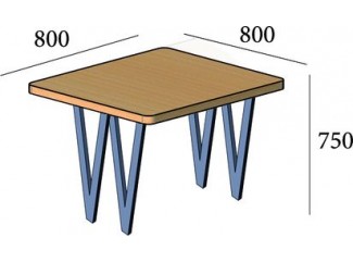 Стол Ви-4 Металл-Дизайн
