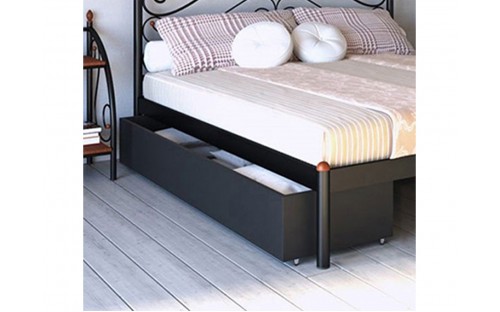 Кровать Эсмеральда металлическая с мягким изголовьем Металл-Дизайн
