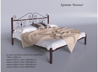 Кровать Бегония металлическая двуспальная Тенеро