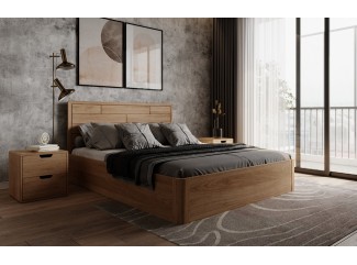 Ліжко Лауро з підйомним механізмом масив ясена двоспальне TQ Project