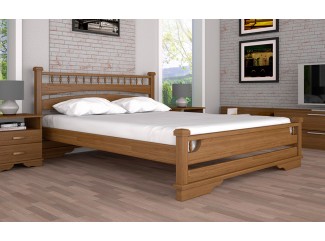Ліжко Атлант-1 бук/дуб дерев'яне Тис меблі знятий