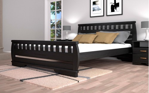 Кровать Атлант-4 бук/дуб деревянная Тис мебель
