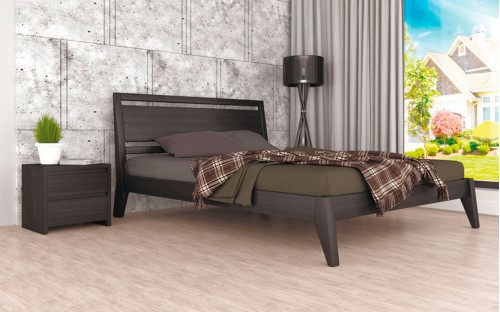 Ліжко Аврора-1 бук/дуб дерев'яне Тис меблі знятий