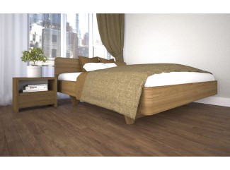 Кровать Лиана бук/дуб деревянная снят