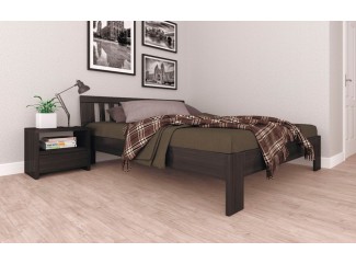 Ліжко бук/дуб дерев'яне ЛК-5 Тис меблі знятий