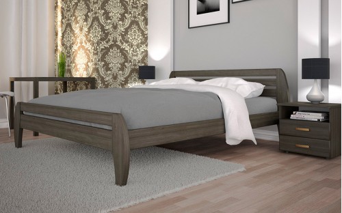 Кровать Новое-1 бук/дуб деревянная Тис мебель