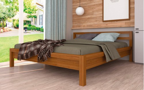 Ліжко бук/дуб дерев'яне Тея Тис меблі знятий
