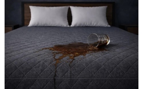 Наматрацник Аквастоп Iron Grey з бортом натяжний вологозахистний